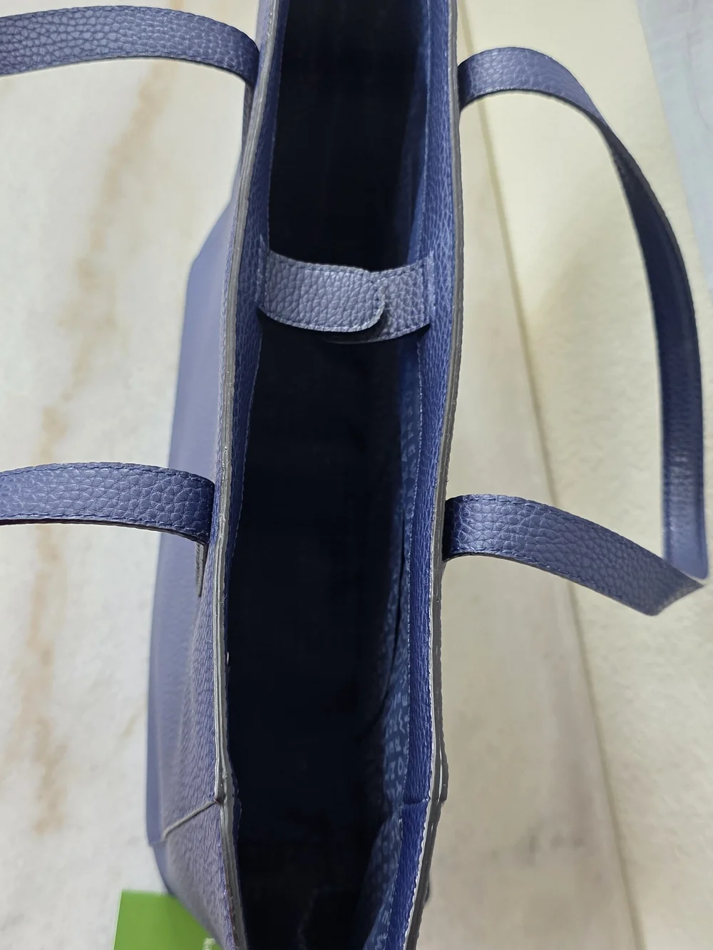 Kate Spade Francisca Bridge Place Large Bow Tote Navy Blue Leather